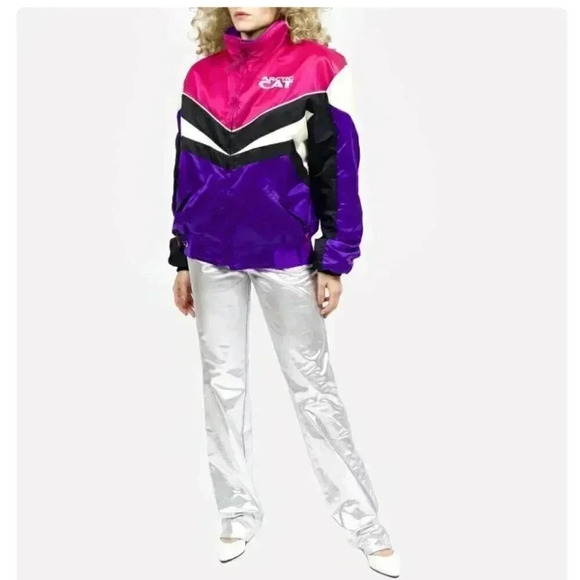 Thinsulate Sporty Chic Ski Jacket Size Medium Geometric Color Block Jacket